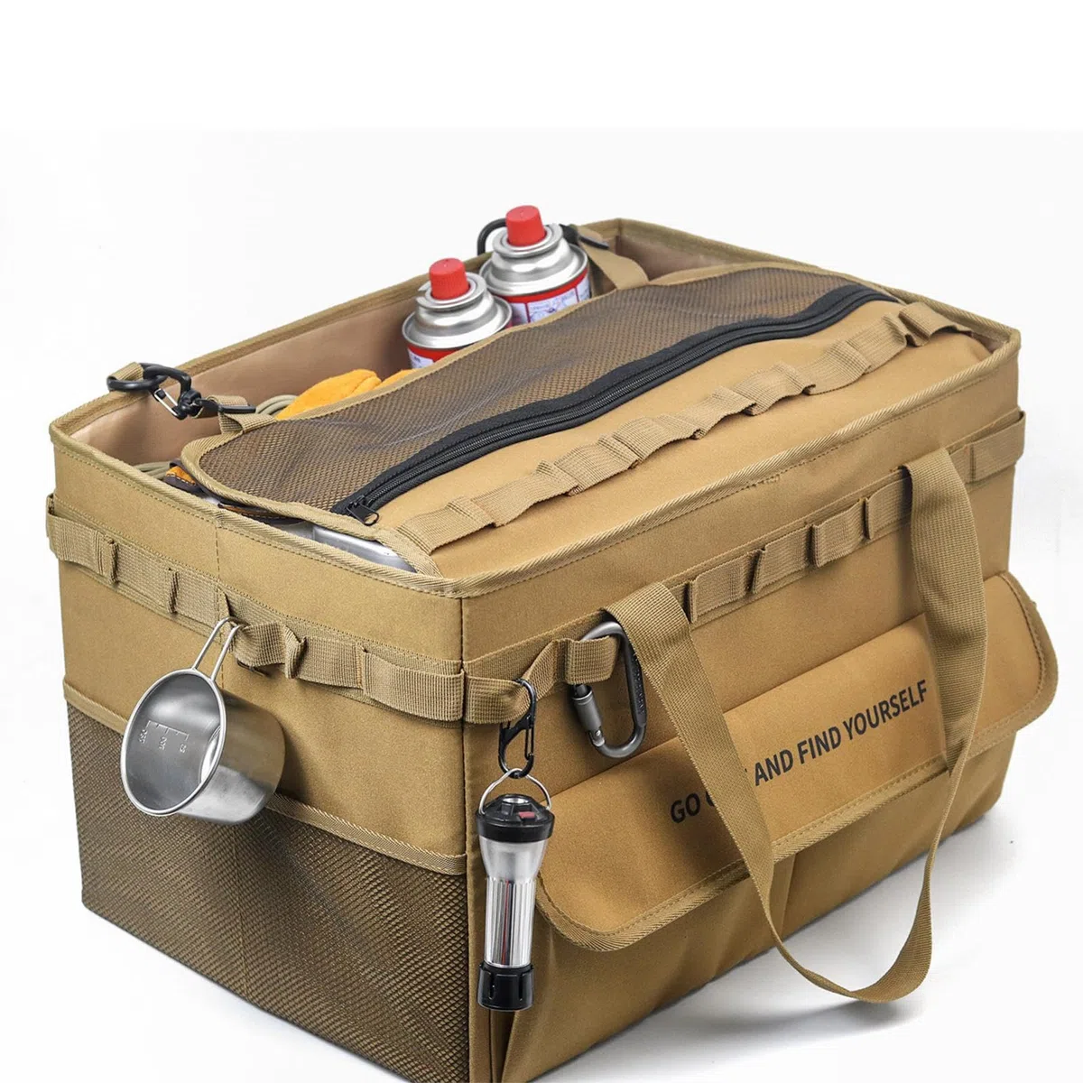 Borsa portaoggetti da campeggio, borsa portaoggetti per fornello da campeggio, grande, pieghevole, impermeabile, anticollisione, borsone per attrezzatura da campeggio