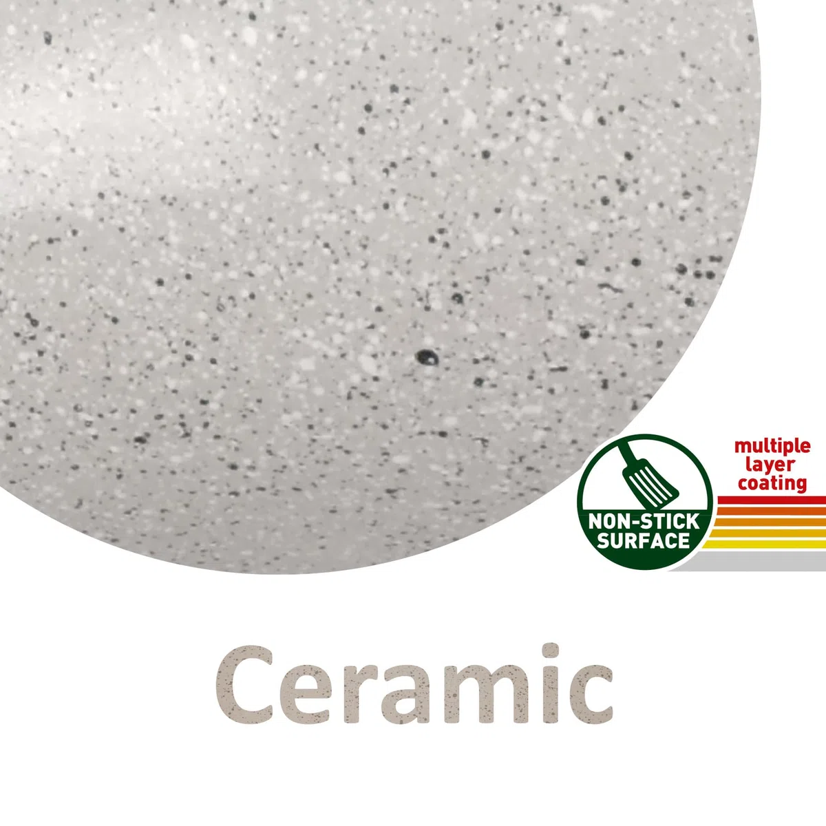 Brunner Carezza Magnetogrip - Set di pentole e padelle in ceramica antiaderenti compatibili con induzione, per camper, roulotte e barca, design impilabile salvaspazio con manici magnetici pieghevoli