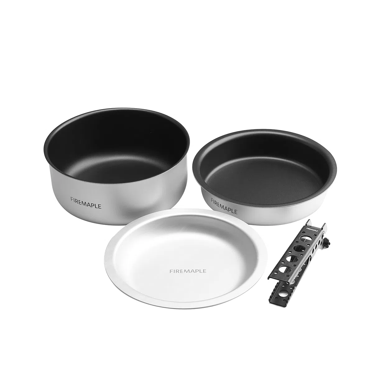 Fire-Maple Frost Set di Pentole da Campeggio Ultraleggere Kit di Cottura Compatto in Alluminio con Pentola Antiaderente, Padella, Piastra e Utensili da Campeggio a Pinza per 1-2 Persone
