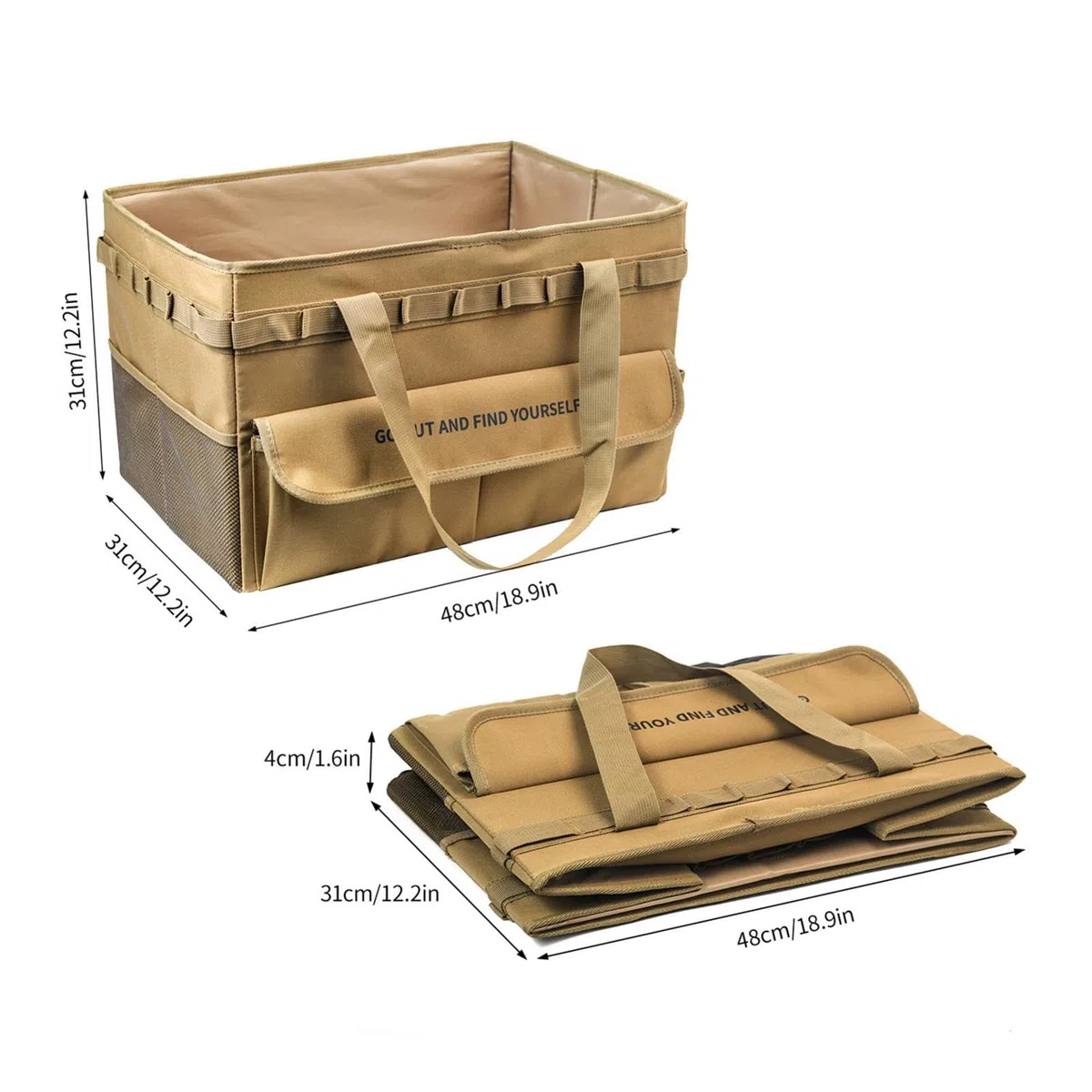 Borsa portaoggetti da campeggio, borsa portaoggetti per fornello da campeggio, grande, pieghevole, impermeabile, anticollisione, borsone per attrezzatura da campeggio