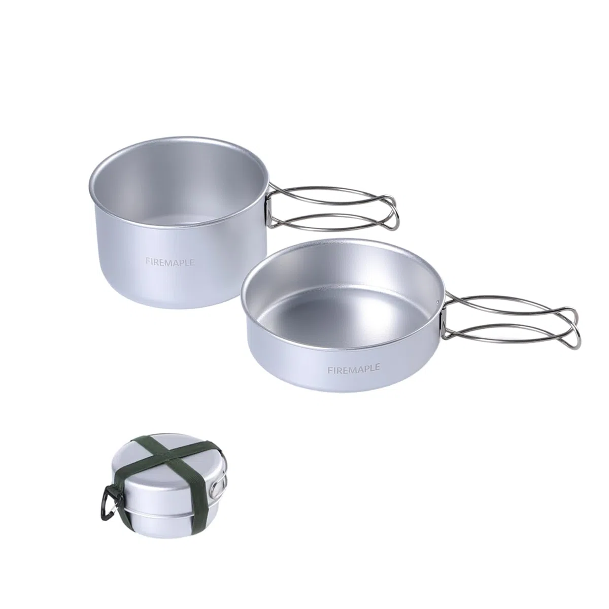 Fire-Maple Frost Mini Set di Cucina da Campeggio Ultralight – Pentola e Padella Compatte in Alluminio per Backpacking e Escursionismo – Design Impilabile Leggero, Compatibile con Cartucce Gas