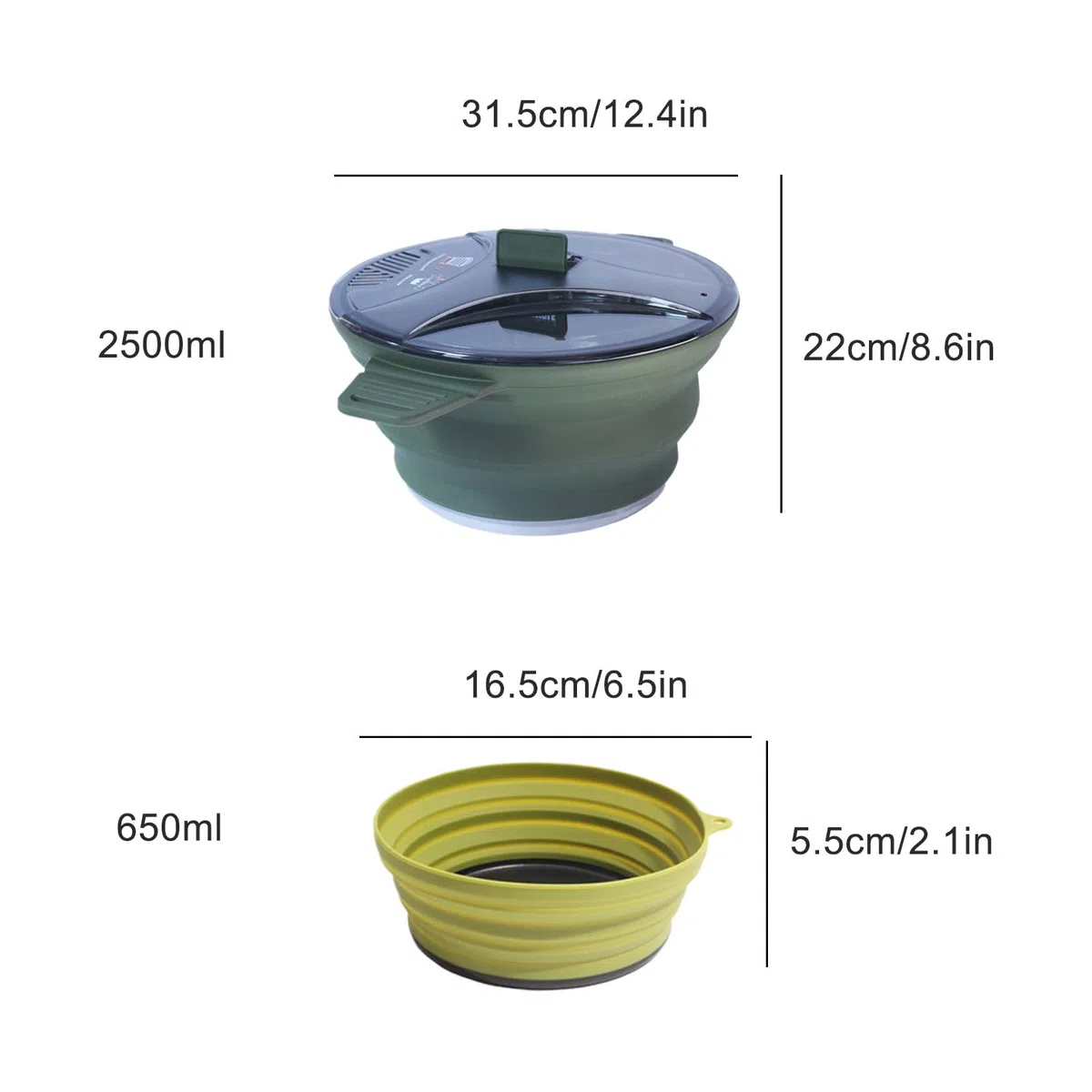 Set Di Pentole Da Campeggio | Set Da Cucina Piegevole Con Pentola E Padella | Kit Utensili In Silicone Resistente Al Calore Con Stoviglie In Acciaio Per Viaggi Cucina All Aperto