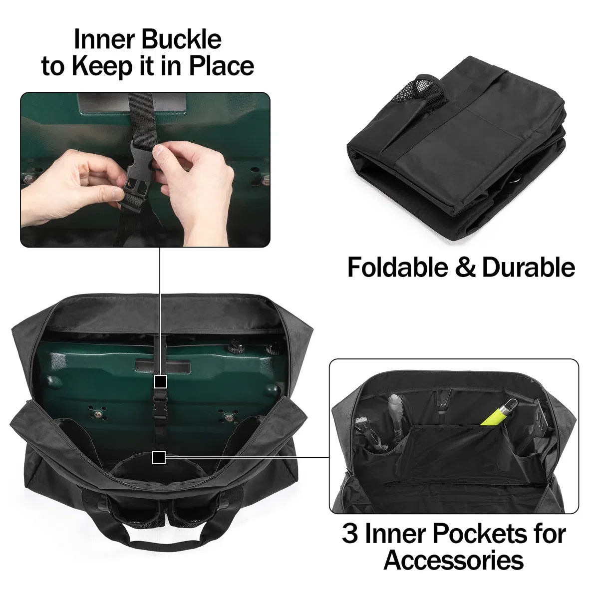 SAMDEW Custodia per Fornello da Campeggio, Custodia Portatile con Tasche per Utensili da Griglia, Borsa Portaoggetti per Fornello da Campeggio Compatibile con Coleman Fornello da Campeggio, Solo Borsa