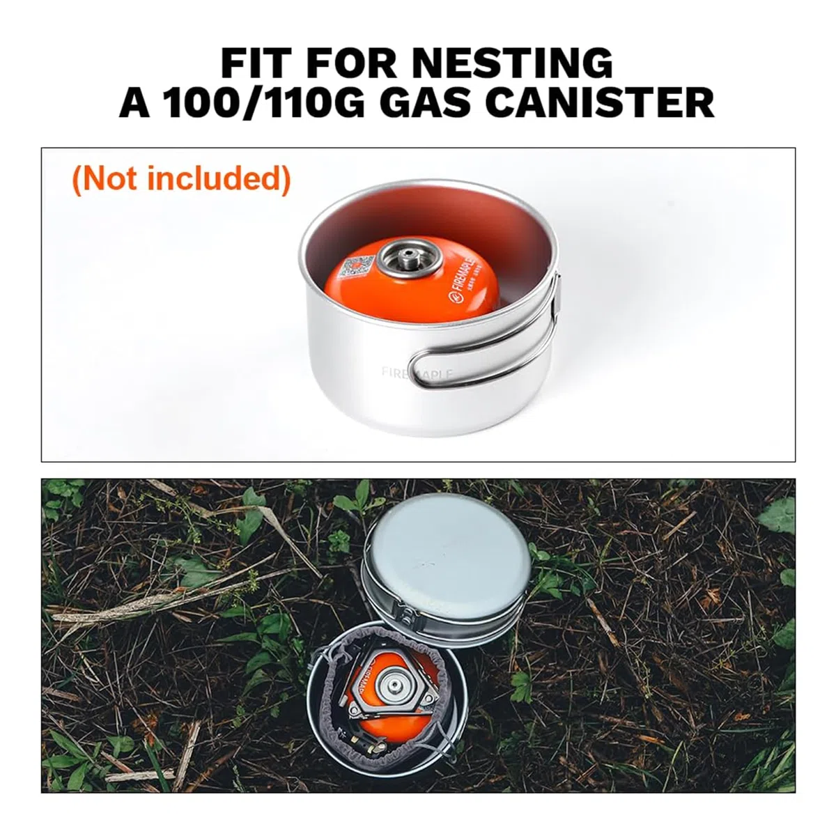Fire-Maple Frost Mini Set di Cucina da Campeggio Ultralight – Pentola e Padella Compatte in Alluminio per Backpacking e Escursionismo – Design Impilabile Leggero, Compatibile con Cartucce Gas