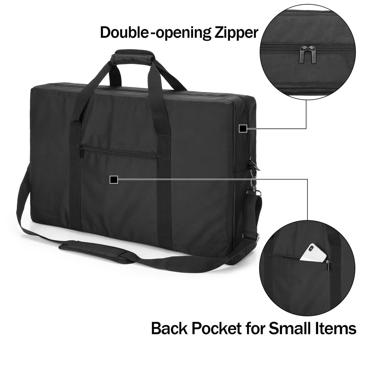 SAMDEW Custodia per Fornello da Campeggio, Custodia Portatile con Tasche per Utensili da Griglia, Borsa Portaoggetti per Fornello da Campeggio Compatibile con Coleman Fornello da Campeggio, Solo Borsa