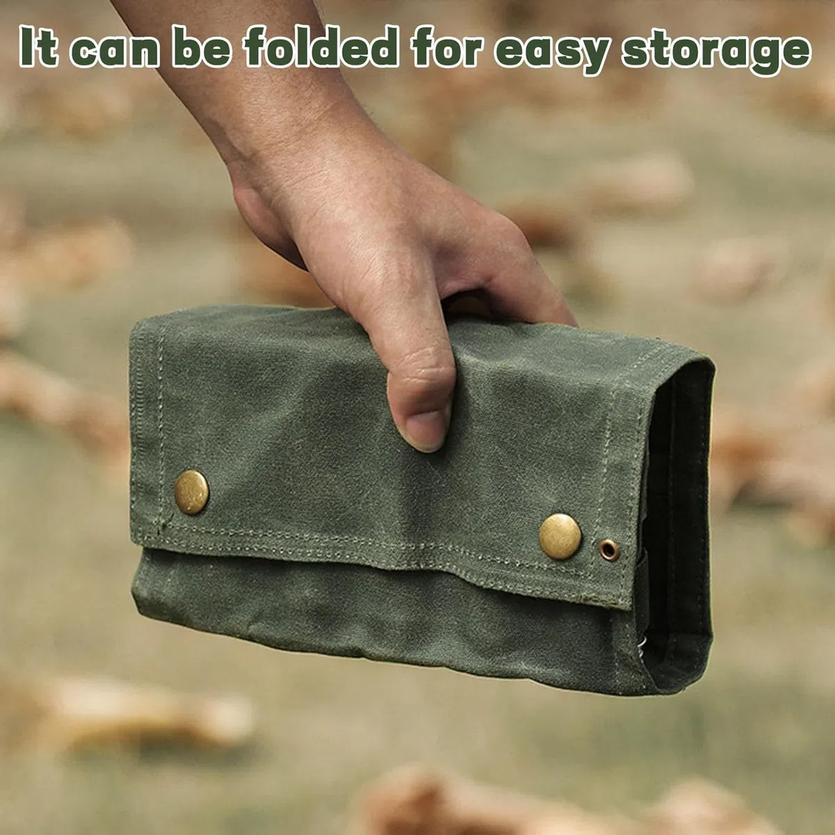 Borsa Per Spezie Portatile, Kit Per Spezie da Campeggio, Porta Barattolo Per Condimenti Portatile Pieghevole in Tela con 9 Tasche, Facile da Trasportare, Kit Per Condimenti da Campeggio(verde)