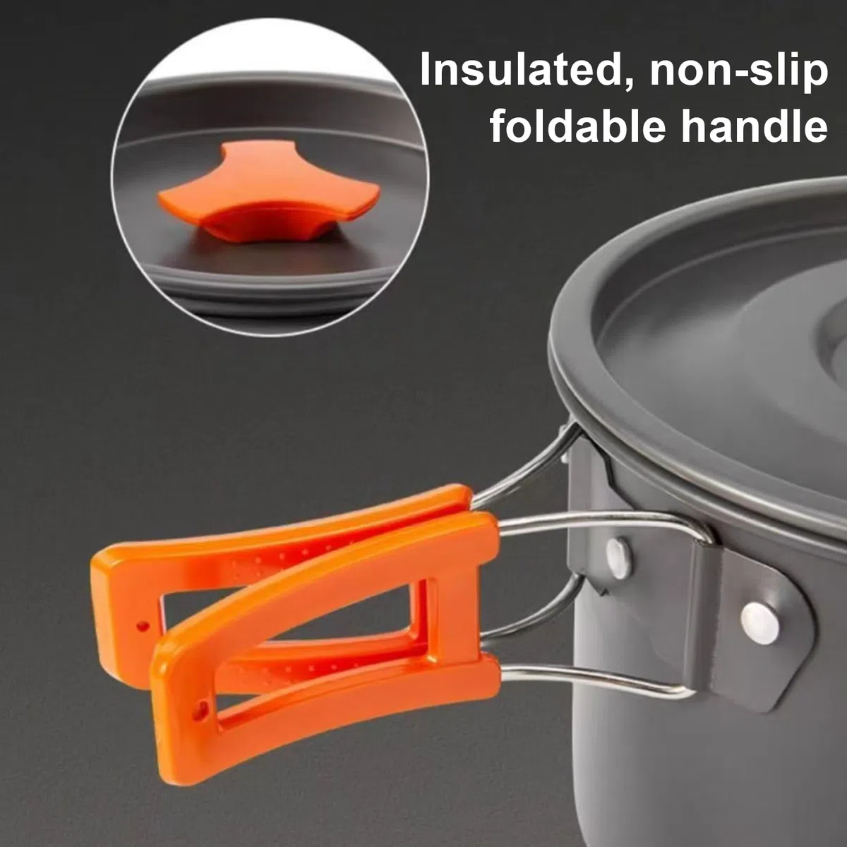 Set da cucina da campeggio | 3 pezzi | padella portatile antiaderente e set per campeggio, attività all'aperto, viaggi, backpacking, tailgating, escursionismo, sopravvivenza e dormitorio per