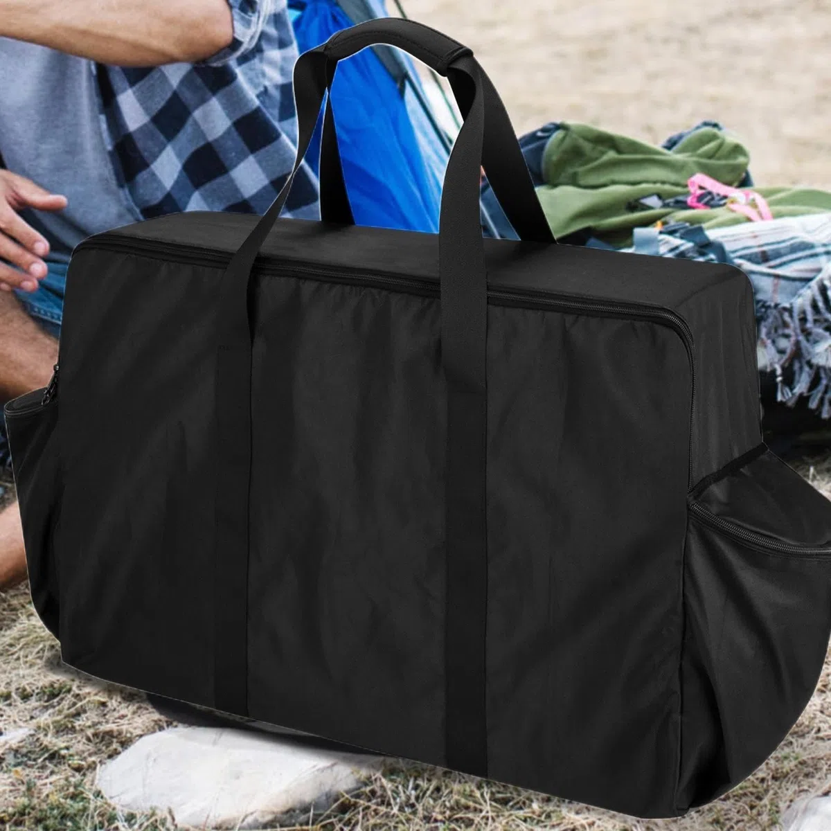 Borsa portaoggetti per utensili da barbecue, portatile, protettiva, organizer per attrezzi da esterno, porta utensili da griglia, accessori per serbatoio, pieghevole per barbecue,